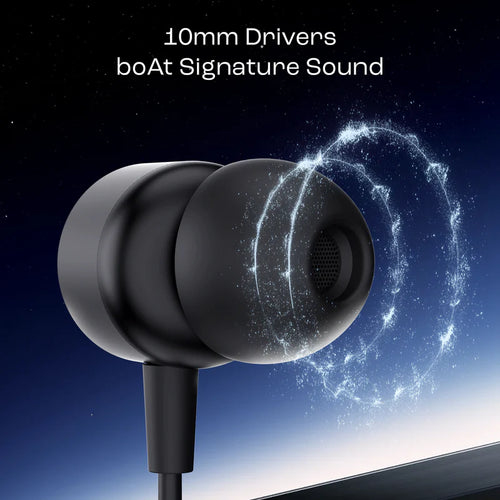 Bassheads 162v2 Wired Earphone with 10mm Drivers, boAt Signature Sound, Metallic Earbuds, Ergonomic Fit
