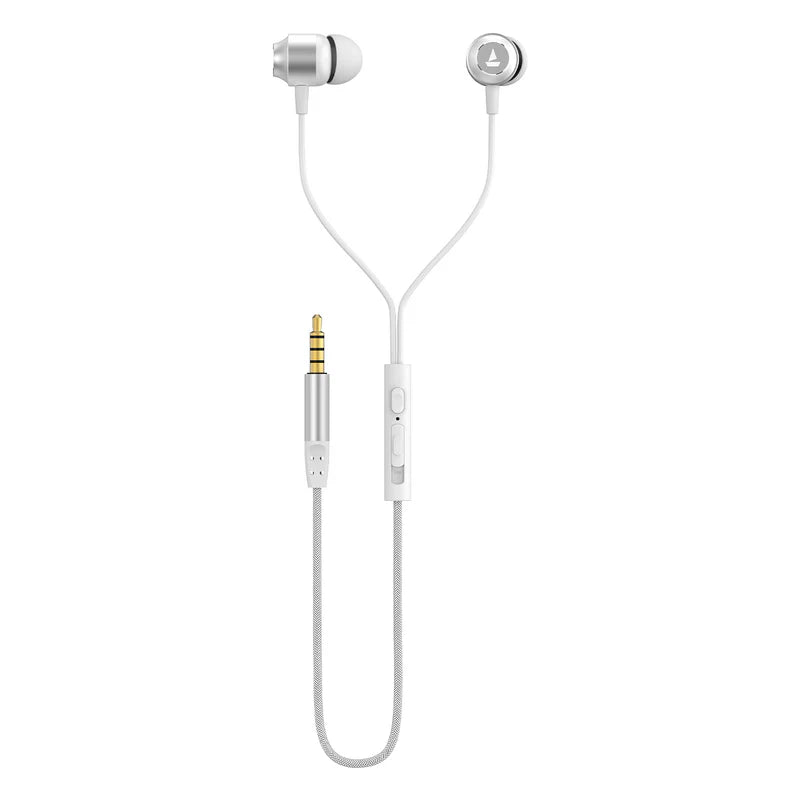 Bassheads 162v2  Wired Earphone with 10mm Drivers, boAt Signature Sound, Metallic Earbuds, Ergonomic Fit(WHITE)